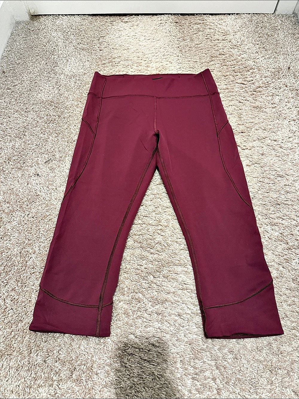 lululemon In Movement Crop 19" Women's Eggplant Size 10